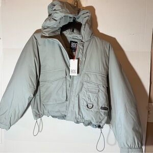 BDG Kids Gray Hooded Puffer Jackets